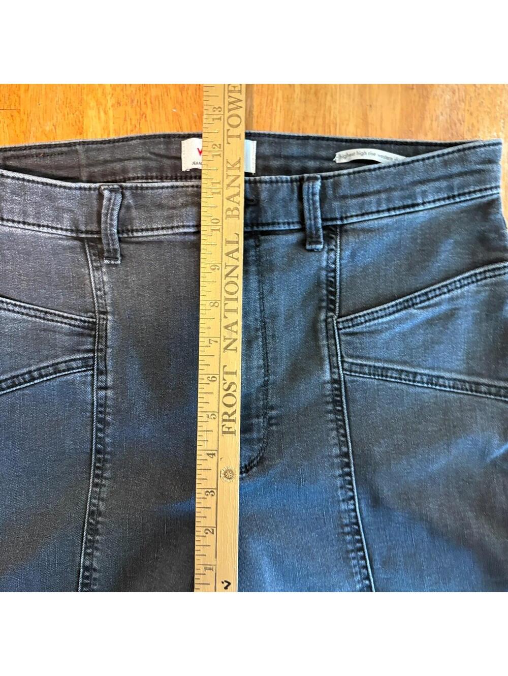 Wrangler High Rise Western Skinny Jeans Womens 14 Black Tag 14 Fits Like 31x26 - Picture 8 of 10